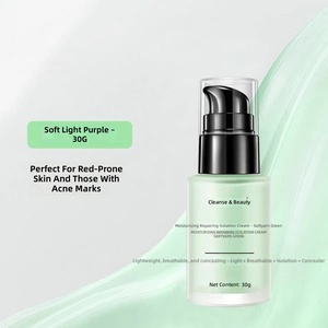 Base de maquillage éclaircissante de couleur verte personnalisée OEM, crème isolante, fond de teint liquide, couvrance totale - Product Image 4