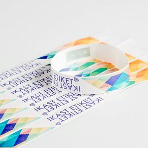 Pulsera de Tyvek, Papel DuPont, Colorida, para Festivales de Música, Personalizada, Promocional - Product Image 5