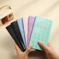 STANDWIDE 2025 Magnifique Agenda Quotidien Laser A6 Couleur Étoile Brillante Carnet Couverture en Cuir Fin Calendrier Hebdomadaire