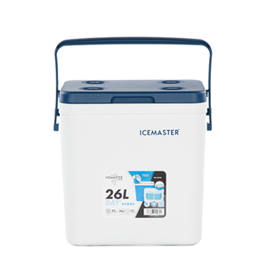 กล่องเก็บความเย็น Icemaster 26 ลิตร แบบ Rotomolded ทรงสี่เหลี่ยม สำหรับใช้งานกลางแจ้งและตั้งแคมป์ สีขาว ฝาสีน้ำเงิน - Product Image 5