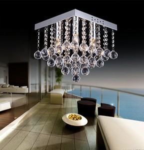 JYLIGHTING Modem lampadario di cristallo con nappine perline luci rotonde a sospensione decorative plafoniera banguet corridoio balcone portico - Product Image 2
