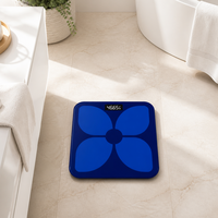 Balance connectée intelligente en gros, balance de salle de bain numérique Bluetooth avec suivi des données de poids, motif ondulé, capacité 180 kg, livraison directe
