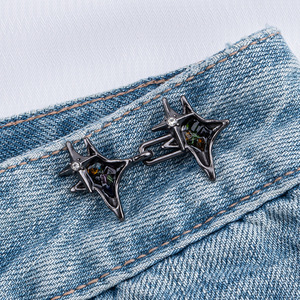Broche de estrella cruzada, cincha de cintura <span class=keywords><strong>con</strong></span> botón de cintura desmontable, tamaño de cintura ajustable para pantalones - Product Image 5
