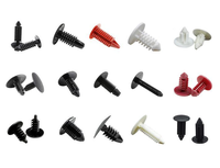 Clips de fixation pour garniture intérieure de voiture, rivets à tête barbelée, finition noire brillante, pour sapin de Noël