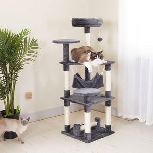 Muebles para mascotas salón de lujo <span class=keywords><strong>barato</strong></span> moderno sisal natural gran marco de escalada <span class=keywords><strong>rascador</strong></span> <span class=keywords><strong>gato</strong></span> árbol XXL madera <span class=keywords><strong>gato</strong></span> árbol casa torre - Product Image 6