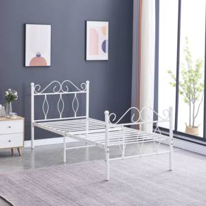 Горячая распродажа, простой металлический каркас кровати, легко собираемый железный каркас для взрослых, апартаментов, спальни - Product Image 2