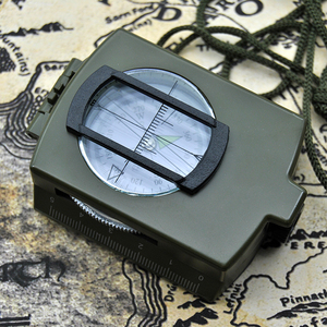 Brújula de navegación náutica multifuncional, pantalla de esfera de puntero Lensatic prismático de tamaño de bolsillo para senderismo, Camping, geológico - Product Image 6