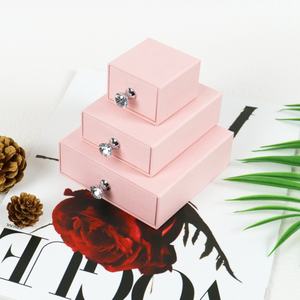 Customizable Preserved Flower Eco-Friendly Valentine's Day Pink Cute Necklace <b>Earring</b> Jewelry <b>Box</b> Logo Sponge Lined Foldable - Product Image 2