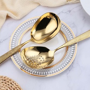 Ensemble de cuillères en acier inoxydable 304 Shiny-Jh, finition miroir, avec passoire, pour la vaisselle occidentale - Product Image 1