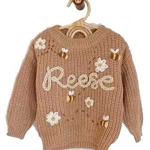 Nhà Máy Thấp Moq Thêu Tay Trẻ Em Của Tên Áo Len Trẻ Em Của Tùy Chỉnh Thêu Áo Len - Product Image 1