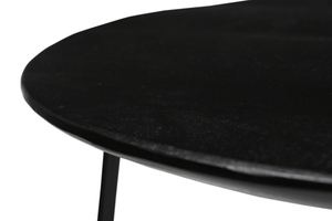 Juego de mesas de centro modernas de hierro/madera, juego de 2 mesas de centro redondas, muebles de sala de estar a precio de mayoreo. - Product Image 3