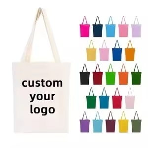 Customized Cotton Tote <b>Bag</b> With Logo Promotional Plain Cotton Shopping Drawstring Tote <b>Bag</b> With Custom Printed Logo - Product Image 1