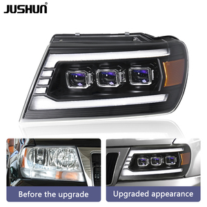 Faros Delanteros LED JUSHUN para Jeep <span class=keywords><strong>Grand</strong></span> <span class=keywords><strong>Cherokee</strong></span> 1999-2004, Lámpara Delantera Mejorada, Luz de Circulación Diurna, Accesorios para Automóviles - Product Image 1