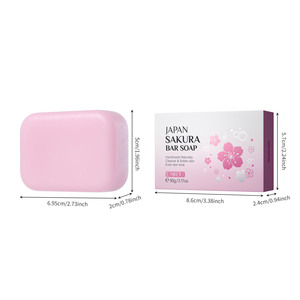 Savon nettoyant pour le visage et le corps 90g, naturel, fait main, hydratant et nourrissant, LAIKOU JAPAN SAKURA, savon en barre pour le bain - Product Image 2