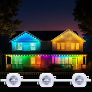 Luces <span class=keywords><strong>RGBIC</strong></span> Permanentes para Exteriores de 100 Pies y 150 Pies, Luces <span class=keywords><strong>RGBIC</strong></span> Permanentes para Exteriores para Casa, Impermeables, para Iluminación de Techos de Casas - Product Image 1