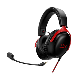 Cuffie da <span class=keywords><strong>Gaming</strong></span> Cablate <span class=keywords><strong>HyperX</strong></span> Cloud III Nere e Rosse, Auricolari Over-Ear con Microfono Integrato per PC, PS4, PS5 - Product Image 5