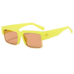 Lunettes de soleil tendance 2022 UV400 en PC léger, monture épaisse en D, verres transparents, haute qualité, blanc, bleu, rouge, vert - Product Image 6