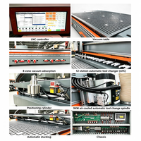 Özel Ahşap İşleme Gravür Oyma İşleri için Sabit Çerçeveli 1328 ATC CNC Router Otomatik Takım Değiştirici Mili