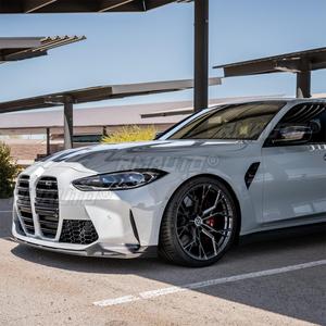 For 2021-2023 BMW G80 M3 G82 G83 M4 <b>Car</b> Front Bumper Lip Splitter <b>Diffuser</b> Spoiler Fender Carbon Fiber Style Glossy Black - Product Image 2