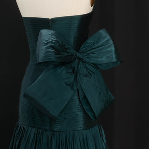 Abito da Sera Sirena <span class=keywords><strong>Verde</strong></span> <span class=keywords><strong>Smeraldo</strong></span> Sharon Said SF475 con Fiocco Rosso Rosa per Donna, Abito Formale da Cerimonia Nuziale (Non Disponibile) - Product Image 6