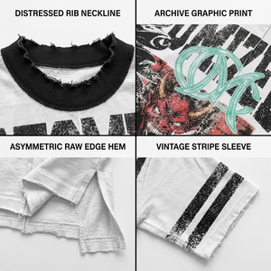 T-shirt Homme Streetwear Personnalisé avec Logo, Coupe Boxy Courte, Imprimé, en Coton Lourd 300 GSM Délavé à l'Acide, Vente en Gros - Product Image 3