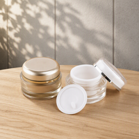 Pot de soin de la peau à double paroi 30ml 50ml 100ml Pots de crème pour le visage en plastique pour crème hydratante Beurre corporel Essence de crème