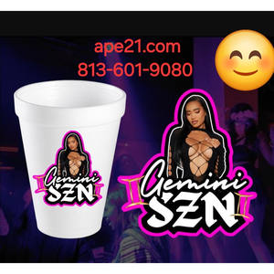 Calcomanías para Recuerdos de Fiesta con Vaso de 16 oz - Product Image 2