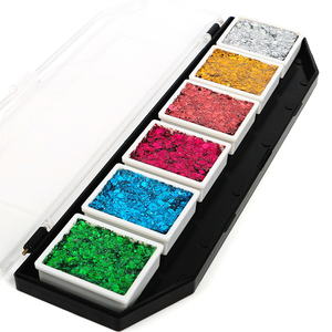 Bling Shinning Gleam Glitter Cream Pallet para el cuerpo del cabello Maquillaje que brilla en la noche Negra - Product Image 1