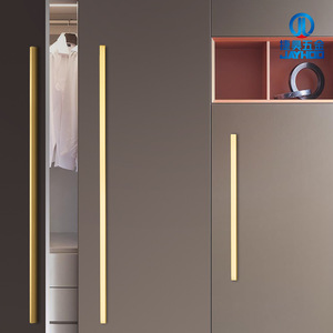 Jiehao Brass Cabinet Handle T-Shaped 100cm Minimalist Wardrobe Drawer Hardware - Product Image 5