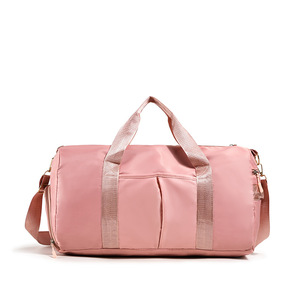 Sac de sport grande capacité avec logo personnalisé, sac de fitness tendance, séparation sec-humide, compartiment à chaussures indépendant, bagage pour femme - Product Image 2