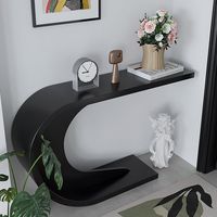 Table console moderne italienne, style simple et luxueux, meubles pour la maison, salon, entrée, couloir, noir