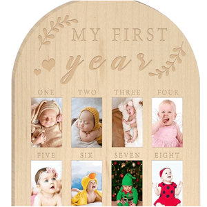 Cadre <span class=keywords><strong>photo</strong></span> en bois pliable fait main pour les événements mémorables de <span class=keywords><strong>mon</strong></span> premier anniversaire, idéal pour la décoration de fête (vente en gros) - Product Image 2