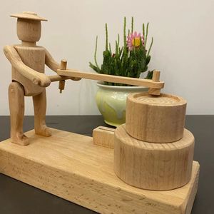 Titiriteros adorno artesanía figura muñecas hecho a mano Oficina adorno colección regalo juguetes modelo de madera manualidades DIY - Product Image 4
