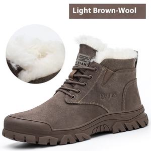 Stivali Antinfortunistici da <span class=keywords><strong>Uomo</strong></span> Invernali Caldi Foderati in Lana di Cotone con Tacchi Alti e Punta in Acciaio, Protezione Anti-Urto e Anti-Perforazione, <span class=keywords><strong>Scarpe</strong></span> Durevoli - Product Image 3