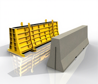 Moule de barrière médiane en acier de haute précision sur mesure avec durée de vie du moule de 10 ans pour la construction routière