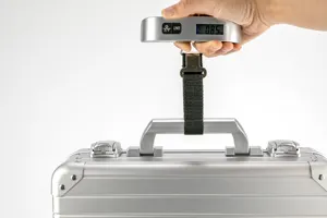 Changxie Hochwertige Gepäck waage Digitaler tragbarer Hand koffer 50kg Digital anzeige LCD-Hintergrund beleuchtung ABS Edelstahl