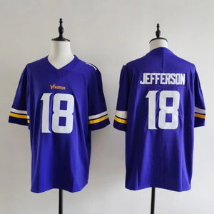 เสื้ออเมริกันฟุตบอลขายส่ง # 87 ฮ็อคเซนสัน # 18 เจฟเฟอร์สัน #   เสื้อแข่งทีมมินนิโซตา ไวกิ้งส์ หมายเลข 19 ของทีเลน สำหรับผู้ชาย - Product Image 1