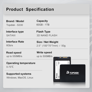 卸売2.5 SATA SSDソリッドステートディスク128GB 256GB 512GB 1テラバイトハードドライブMSATA SSDラップトップ用 - Product Image 6