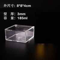 Boîte à bonbons carrée en plastique transparent avec couvercle, emballage pour bijoux, boîte de rangement, cadeaux, boîte à clapet en plastique – Vente en gros