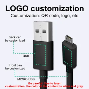 Rock — câble Micro USB V8 pour recharge rapide et données, cordon de chargeur usb-c pour Android et Ipad, 50cm, vente en gros