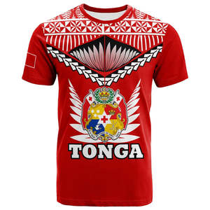Venta al por mayor Tonga Día DE LA Emancipación camiseta Kupesi patrón Rugby Logo Slim Fit tejido gimnasio camiseta verano sublimación adecuado camisetas - Product Image 2