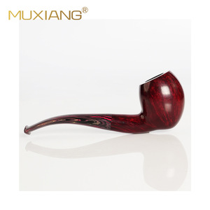 MUXIANG Briarwood Smoking Pipe Bent Type 3mm Filter Rubber Mouthpiece Tobacco Pipe - Product Image 5