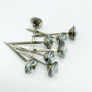 Économie de prix de quincaillerie de meubles <span class=keywords><strong>Bouton</strong></span> de tapisserie d'ameublement en cristal Fleur <span class=keywords><strong>Bouton</strong></span> de clou en cristal pour meubles - Product Image 6