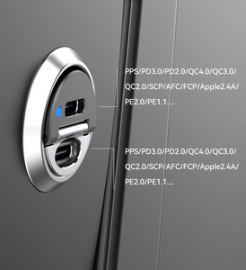 Sạc xe hơi <span class=keywords><strong>USB</strong></span> C QC3.0 <span class=keywords><strong>USB</strong></span> sạc nhanh <span class=keywords><strong>Power</strong></span> <span class=keywords><strong>Adapter</strong></span> cho điện thoại di động trong xe - Product Image 6