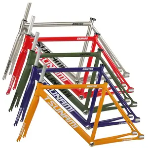 Alloy bicycle frame 700c mountain road bike frame Aluminum alloy racing track bicycle Fixed Gear BIKE Frame+front fork