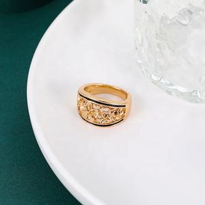 结婚戒指金18k情侣素馨酒镀金时尚定制戒指 - Product Image 2