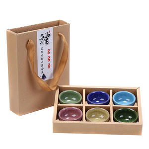 Juego de té de cerámica con tetera y seis tazas, esmalte craquelado, resistente al calor, con filtro, regalo festivo, regalos empresariales - Product Image 2