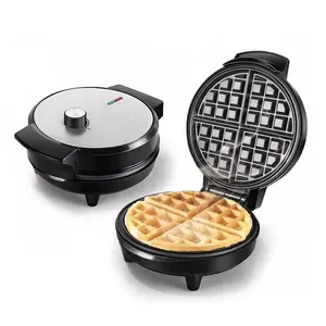 Easy Operation Round Stainless Steel Multifunction Belgian Mini Waffle Iron Machine Makers