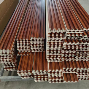 Grandes paneles de pared interiores WPC PVC Slat <span class=keywords><strong>Partition</strong></span> Louver Tableros de pared interiores - Product Image 1
