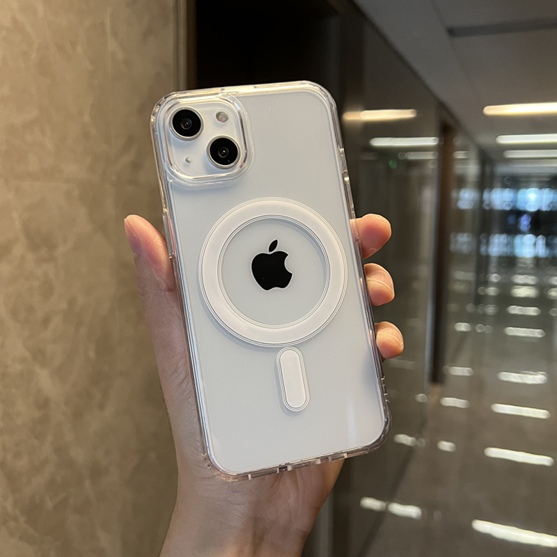 Фабричный противоударный прозрачный Магнитный чехол для iPhone 15 14 13 12 Pro Max Plus Mini 11 Magsafe чехол для iPhone 14